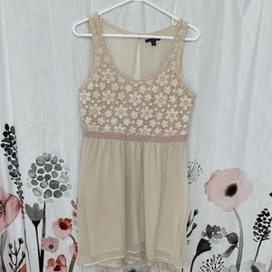 Tan lace sun dress
